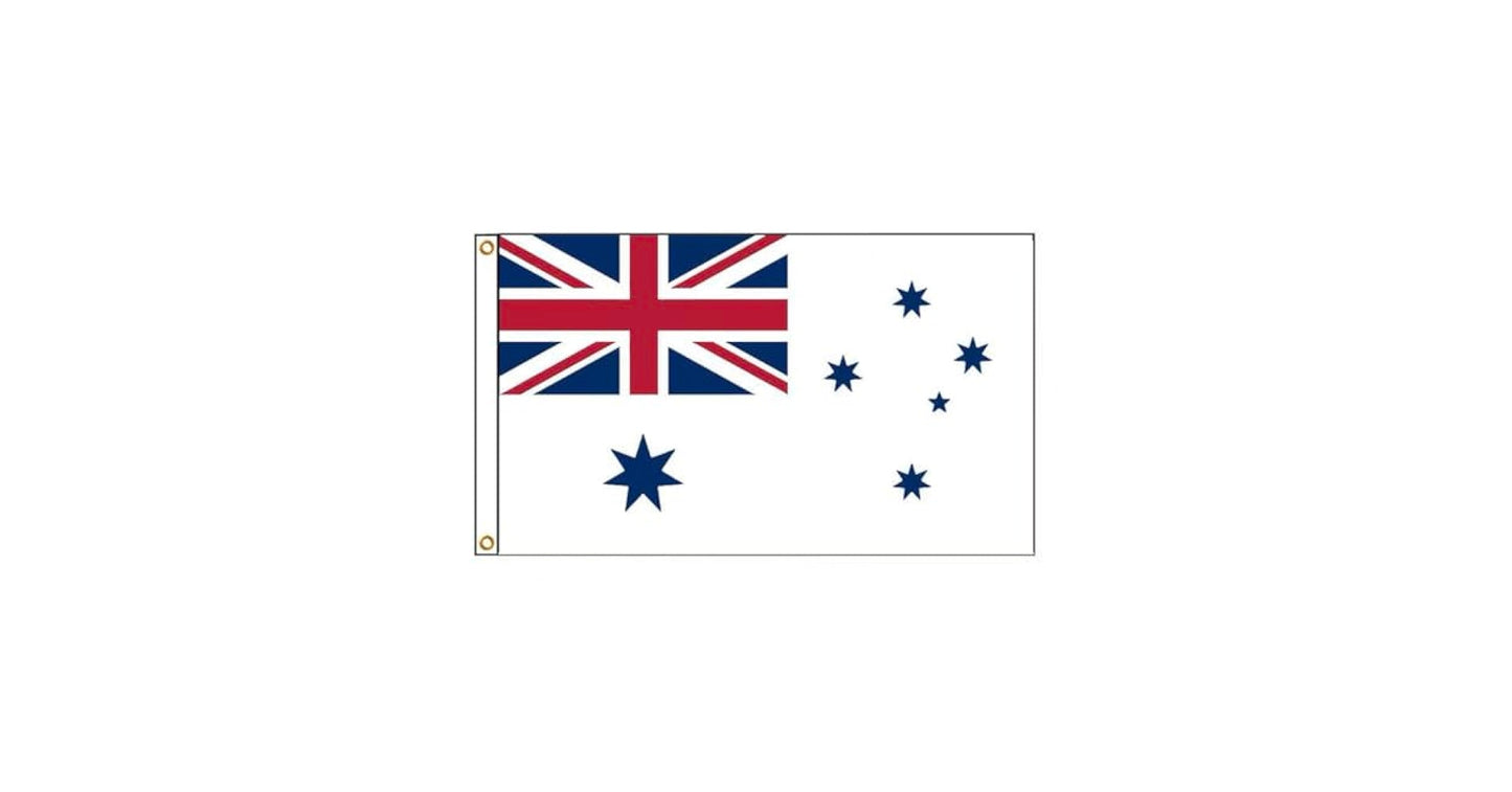 2-PACK Large Australian White Ensign Flag Heavy Duty Outdoor RAN Navy Australia 90 X 150 CM - 3ft x 5ft - My Store