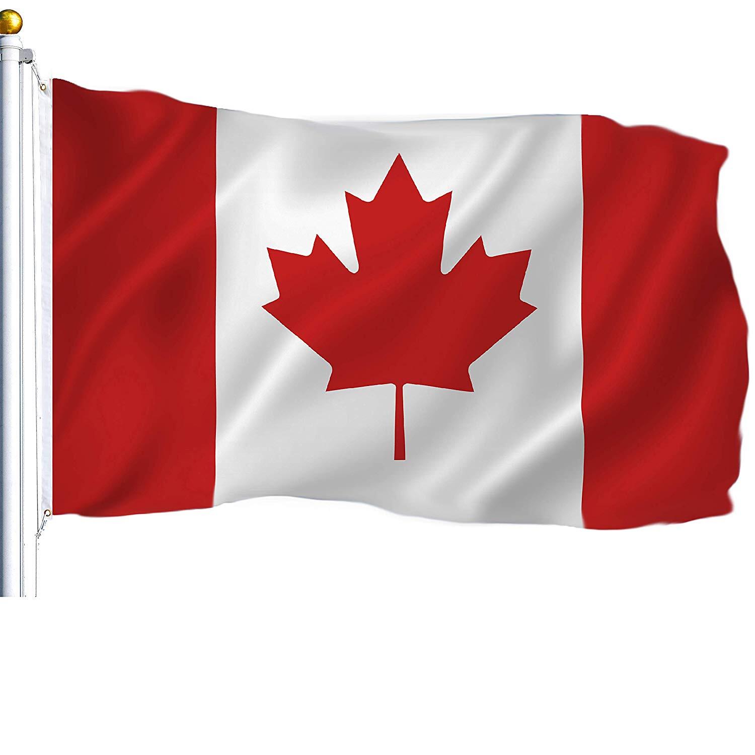 Large Canadian Canada Flag CAN Heavy Duty Outdoor 90 X 150 CM - 3ft x 5ft - Homeware Discounts