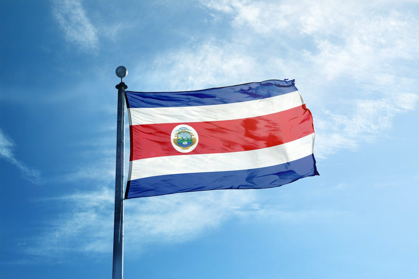 Large Costa Rica Flag Heavy Duty Outdoor Costa Rican 90 X 150 CM - 3ft x 5ft - Homeware Discounts