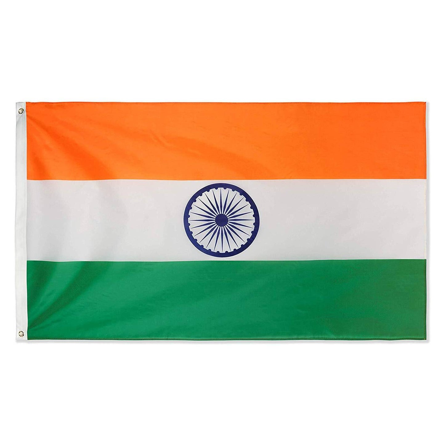 2-PACK Large India Indian Flag Heavy Duty Outdoor Diwali Divali IN 90 x 150cm - 3 x 5ft - Homeware Discounts