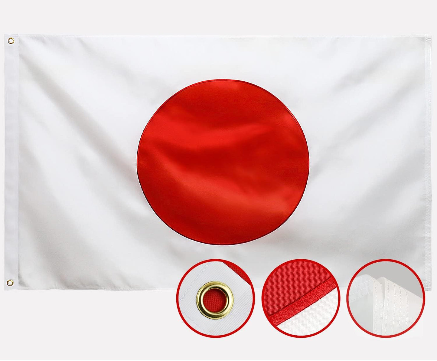 Large Japanese Japan Flag Heavy Duty Outdoor 90 X 150 CM - 3ft x 5ft - Homeware Discounts
