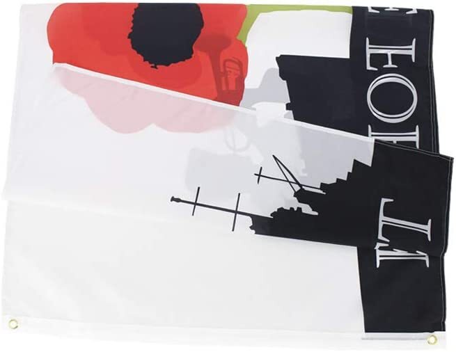 Large Lest We Forget Flag Heavy Duty Outdoor Navy 90 X 150 CM - 3ft x 5ft - Homeware Discounts