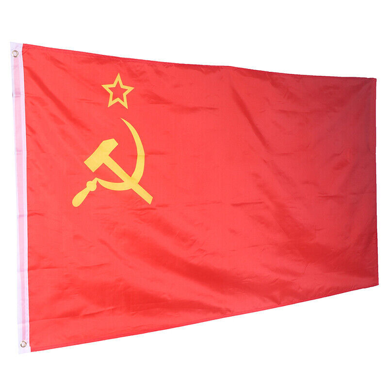 Large Soviet Union USSR Flag Hammer & Sickle Russian Flag 90 X 150 CM - 3ft x 5ft - Homeware Discounts