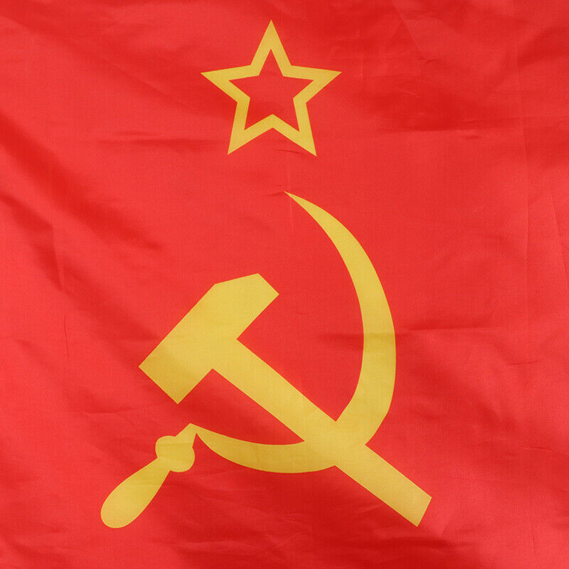 Large Soviet Union USSR Flag Hammer & Sickle Russian Flag 90 X 150 CM - 3ft x 5ft - Homeware Discounts