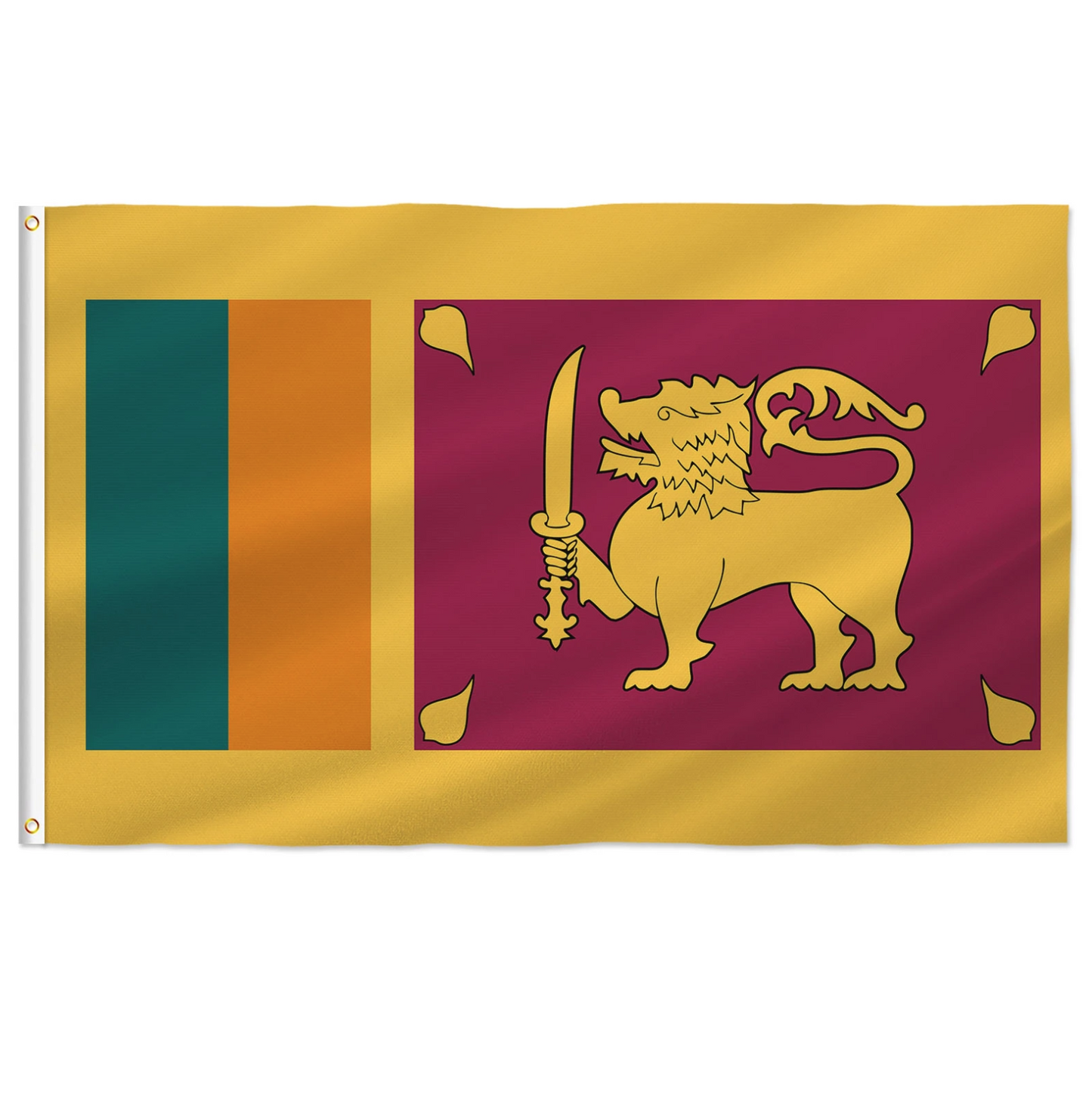 Large Sri Lanka Flag Heavy Duty Outdoor Sri Lankan 90 X 150 CM - 3ft x 5ft - Homeware Discounts
