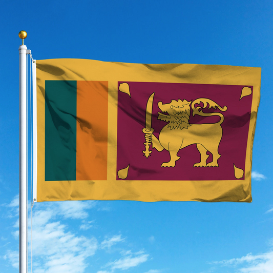 Large Sri Lanka Flag Heavy Duty Outdoor Sri Lankan 90 X 150 CM - 3ft x 5ft - Homeware Discounts
