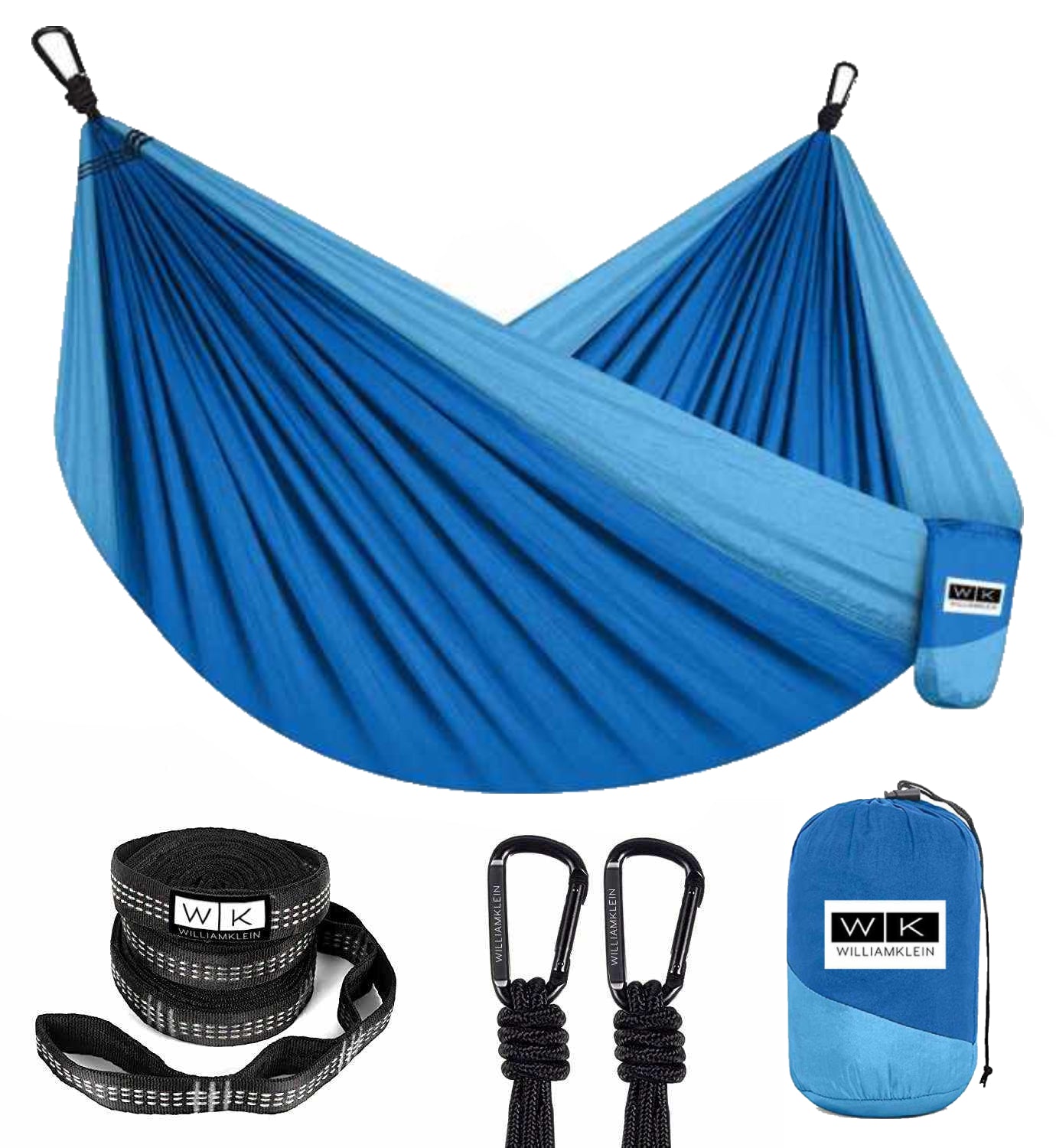 Camping Hammock, Portable Lightweight Parachute 210T Nylon Hammock with Straps, Storage Bag and Hooks, 270 x 140 cm Camping Hammock Kit for Camping, Travel, Beach, Garden - Homeware Discounts