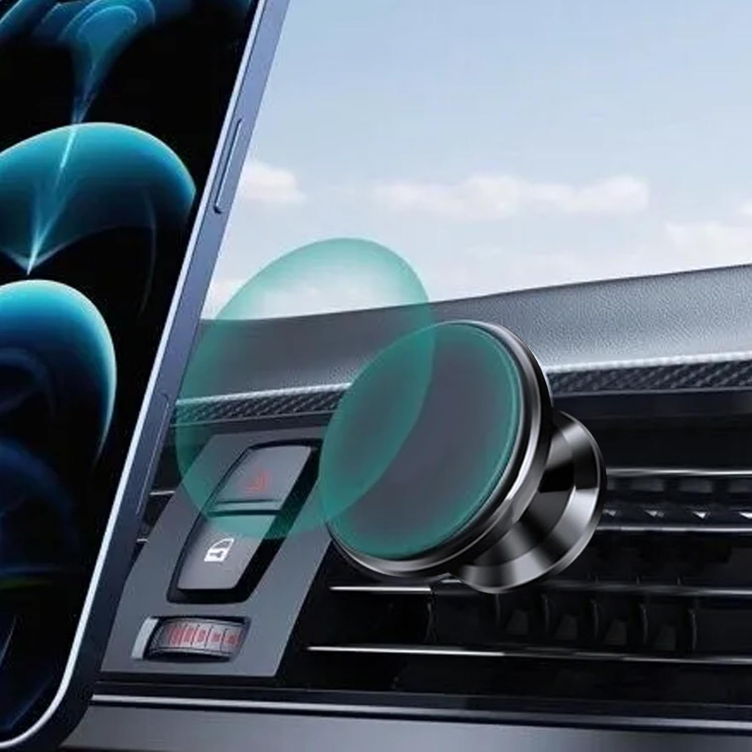 360 Degree Adjustable Magnetic Car Mount Universal Stick On Mount Dashboard Magnetic Phone Holder for Car Cell Phones - My Store