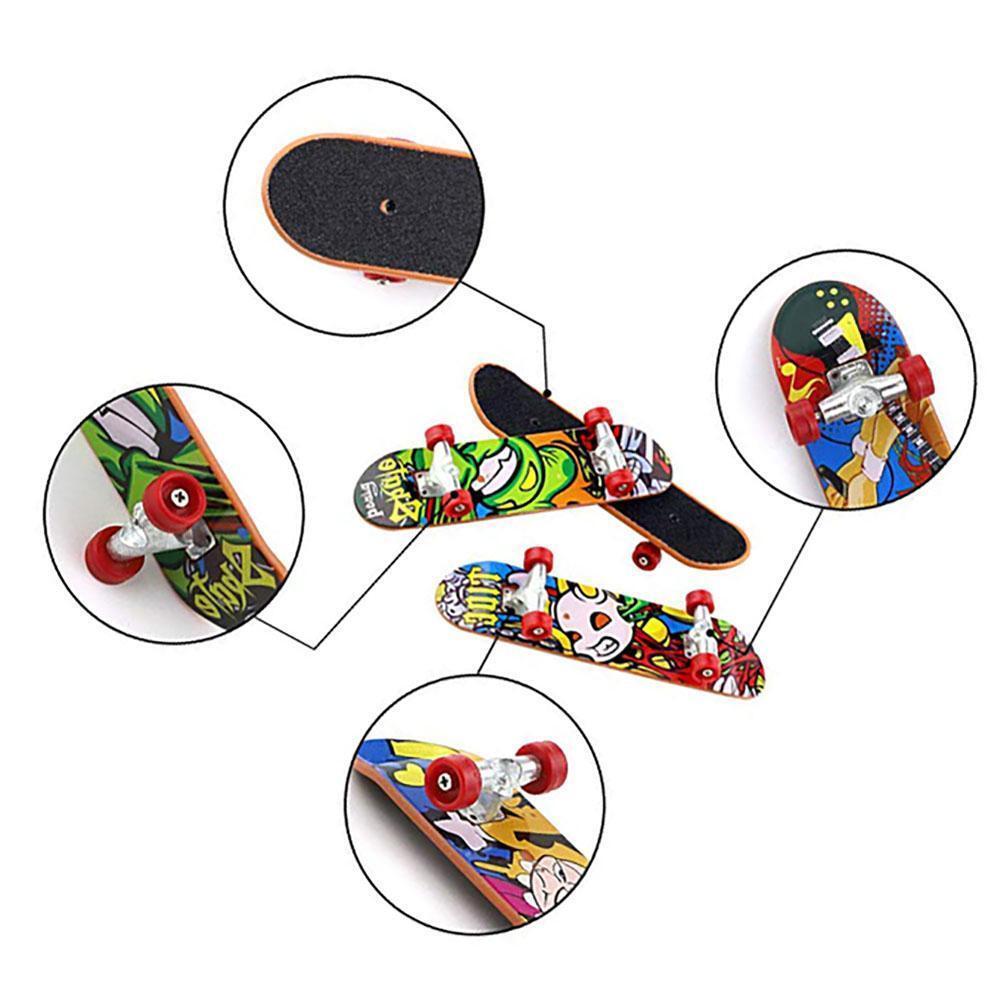 5x Mini Finger Skateboard Board Truck Boy Kids Party Toy Graffiti - Homeware Discounts