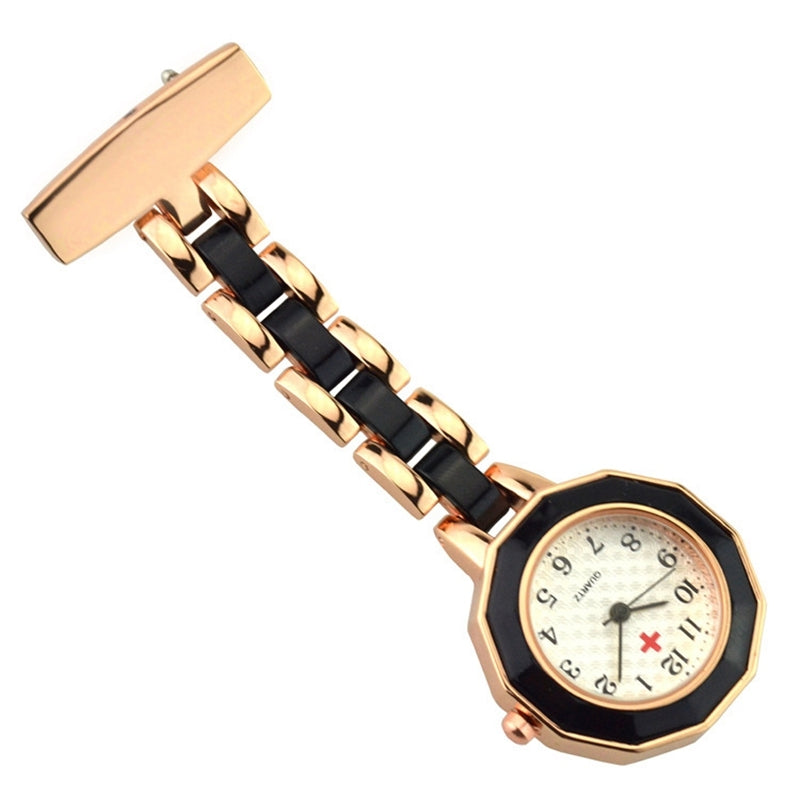 Silver Twist Metal Nurse Watch Brooch Pin Tunic Fob Nursing Nurses Pendant Pocket Watch Glow in Dark - Homeware Discounts