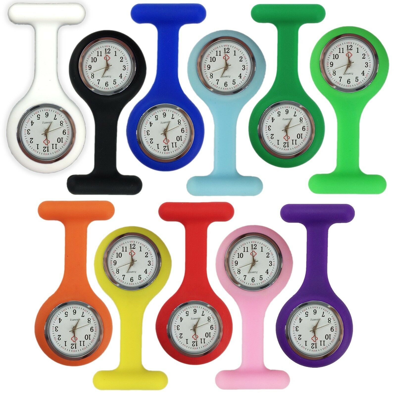 Silicone Nurse Watch Brooch Tunic Fob Nursing Nurses Pendant Pocket - Homeware Discounts