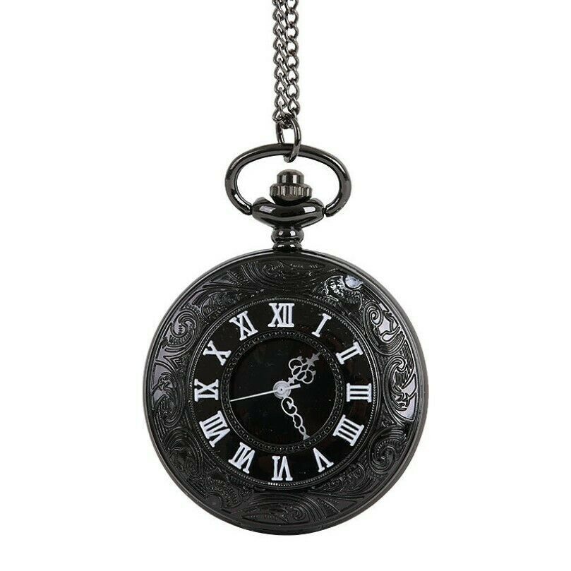 Vintage Pocket Watch Mechanical Pocket Watch Steampunk Smooth Roman Numerals Fob Watches - Homeware Discounts