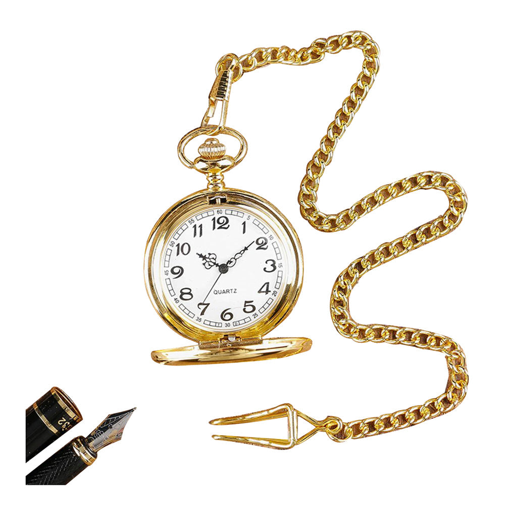 Vintage Pocket Watch Mechanical Pocket Watch Steampunk Smooth Roman Numerals Fob Watches - Homeware Discounts