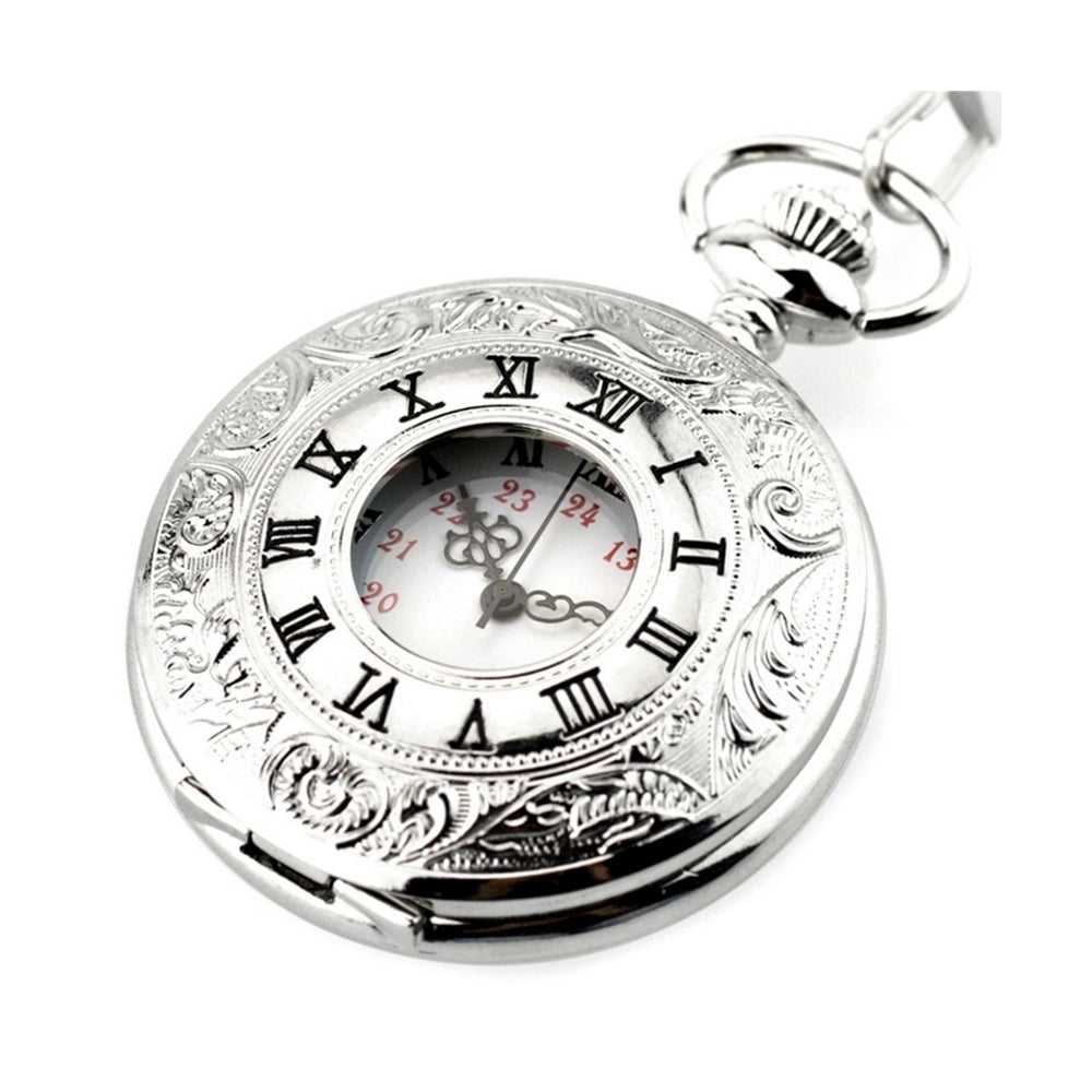 Vintage Pocket Watch Mechanical Pocket Watch Steampunk Smooth Roman Numerals Fob Watches - Homeware Discounts