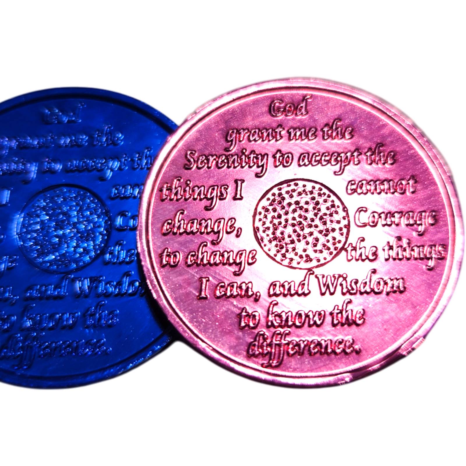 Aluminum Sobriety Chips 24 Hours Months 1, 6, 7 Months Alcoholics Anonymous Medallion Chip - Homeware Discounts