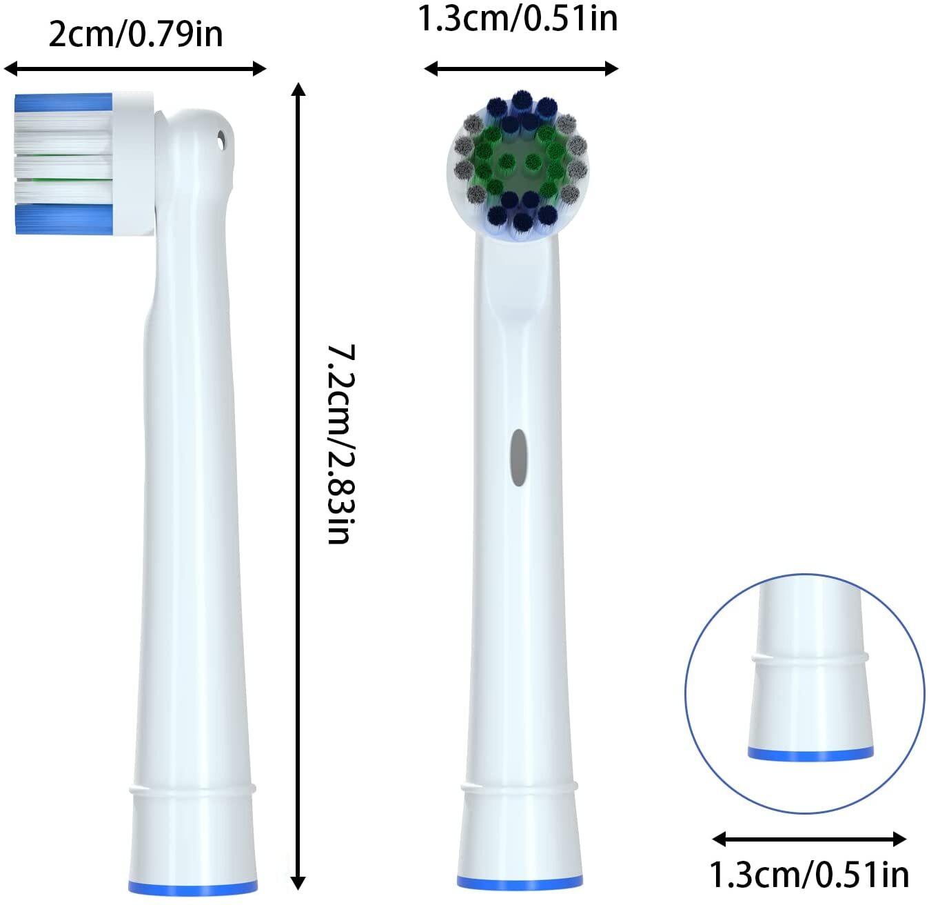 Replacement Toothbrush Heads 4 Pack for Oral B Electric Toothbrushes Precision Clean Oralb Braun Pro 1000 Sonic Clean Soft Sensitive Precision - Homeware Discounts