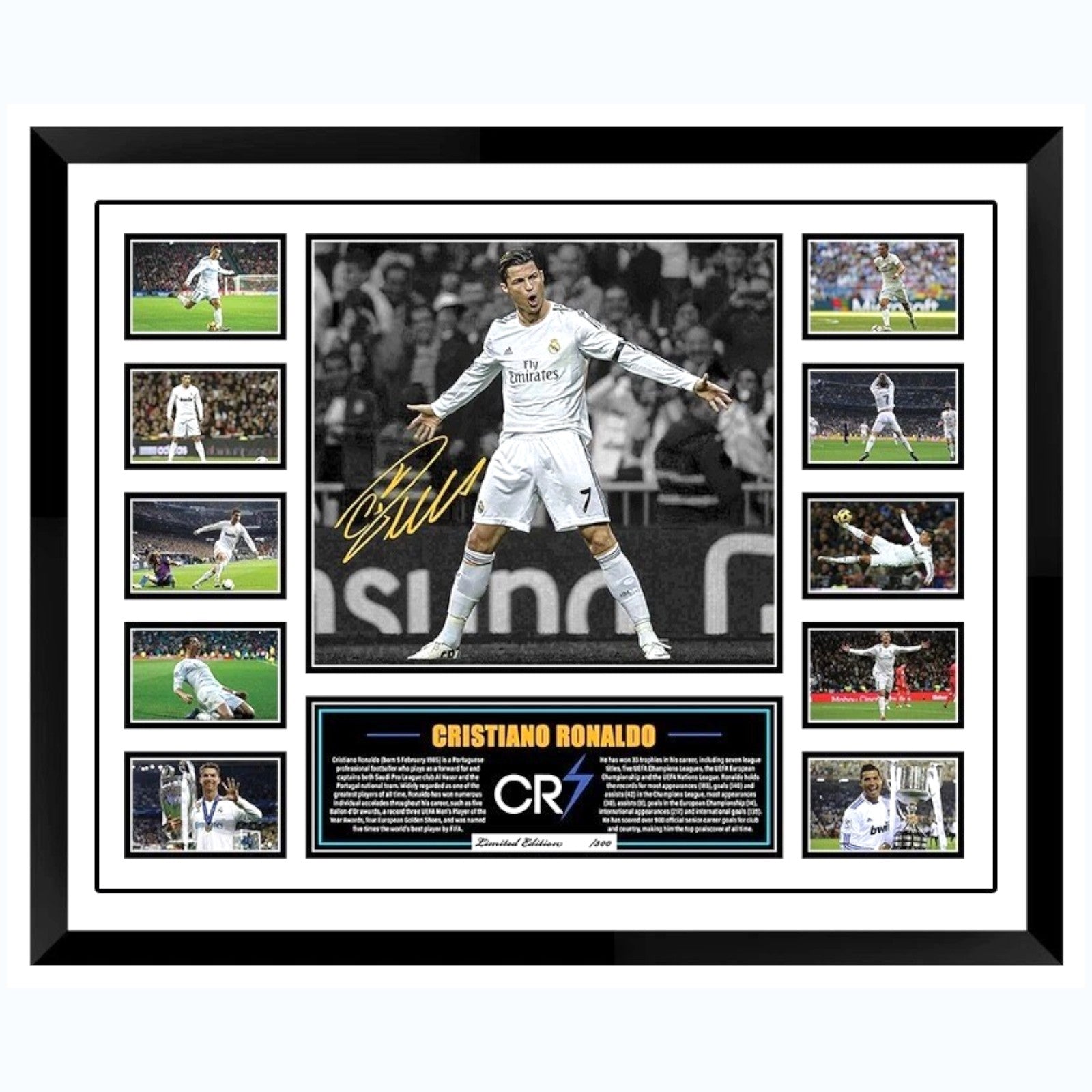 Cristiano Ronaldo Real Madrid Signed Limited Photo Memorabilia Frame - My Store