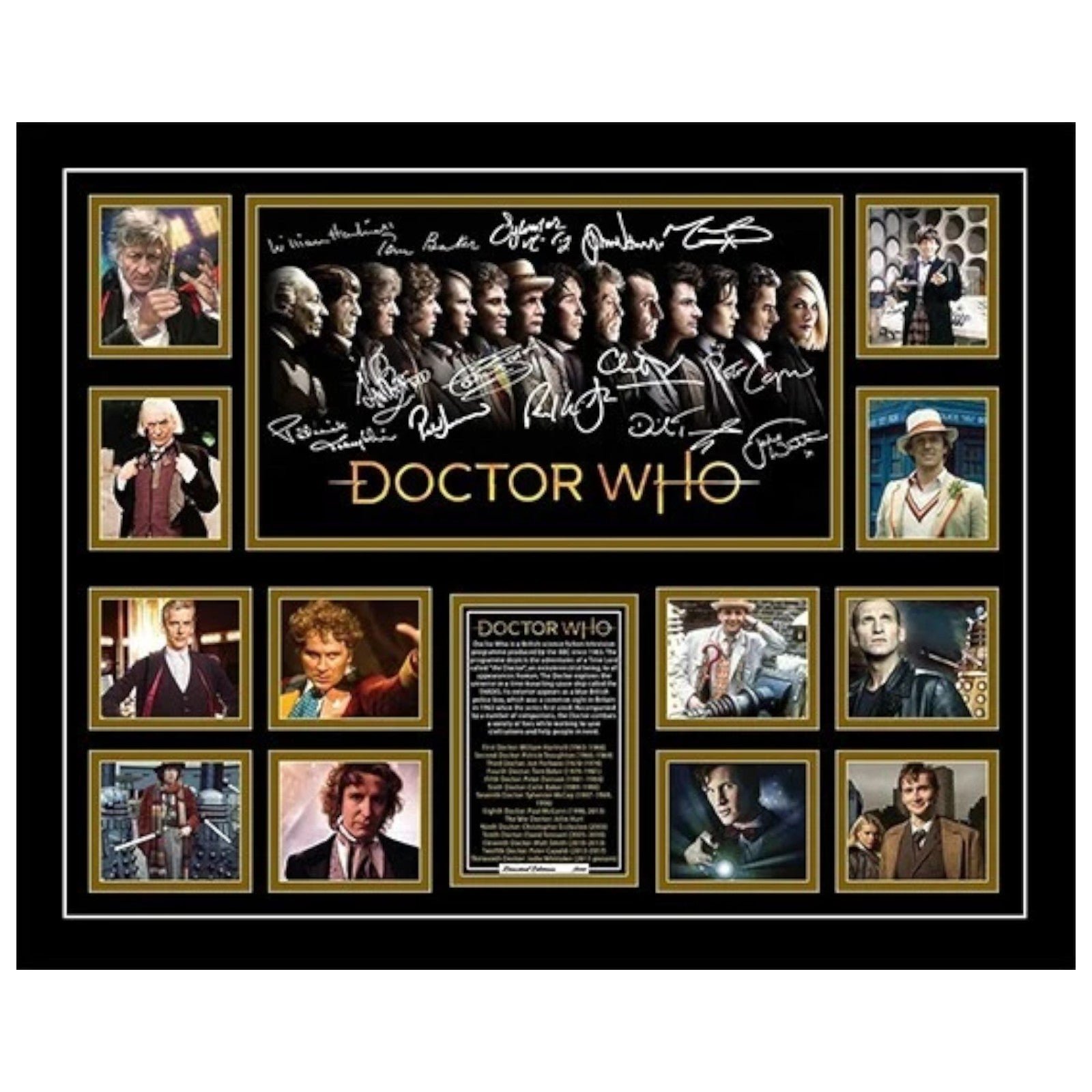 Doctor Who All 14 Doctors Signed Limited Photo Memorabilia Frame - My Store