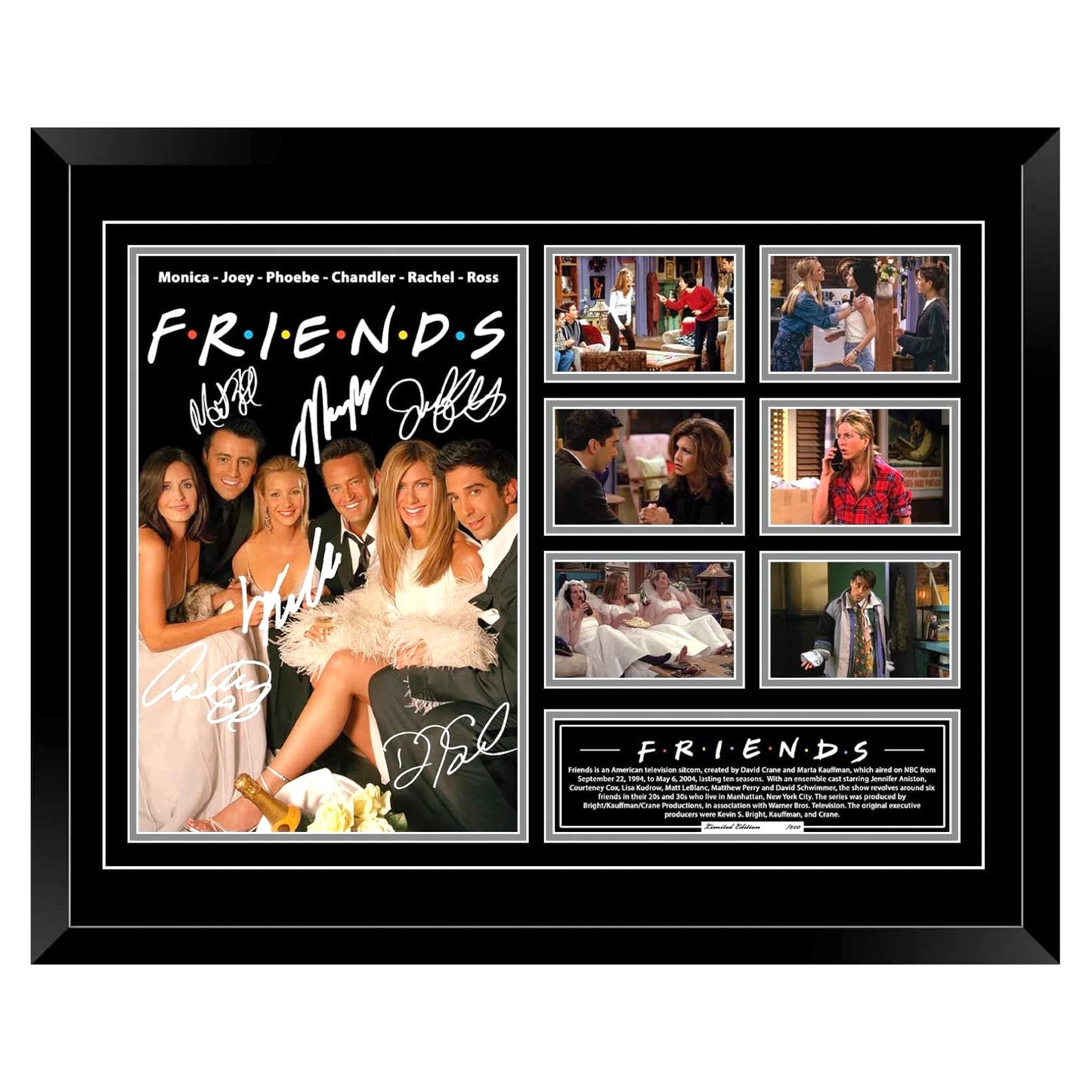 Friends TV Cast Signed 56CM x 46CM Wooden Frame MEMORABILIA - My Store
