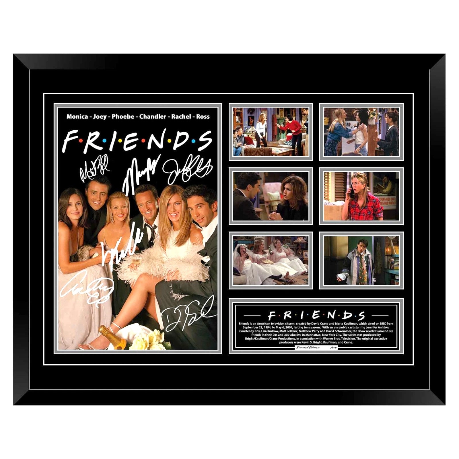 Friends TV Cast Signed 56CM x 46CM Wooden Frame MEMORABILIA - My Store