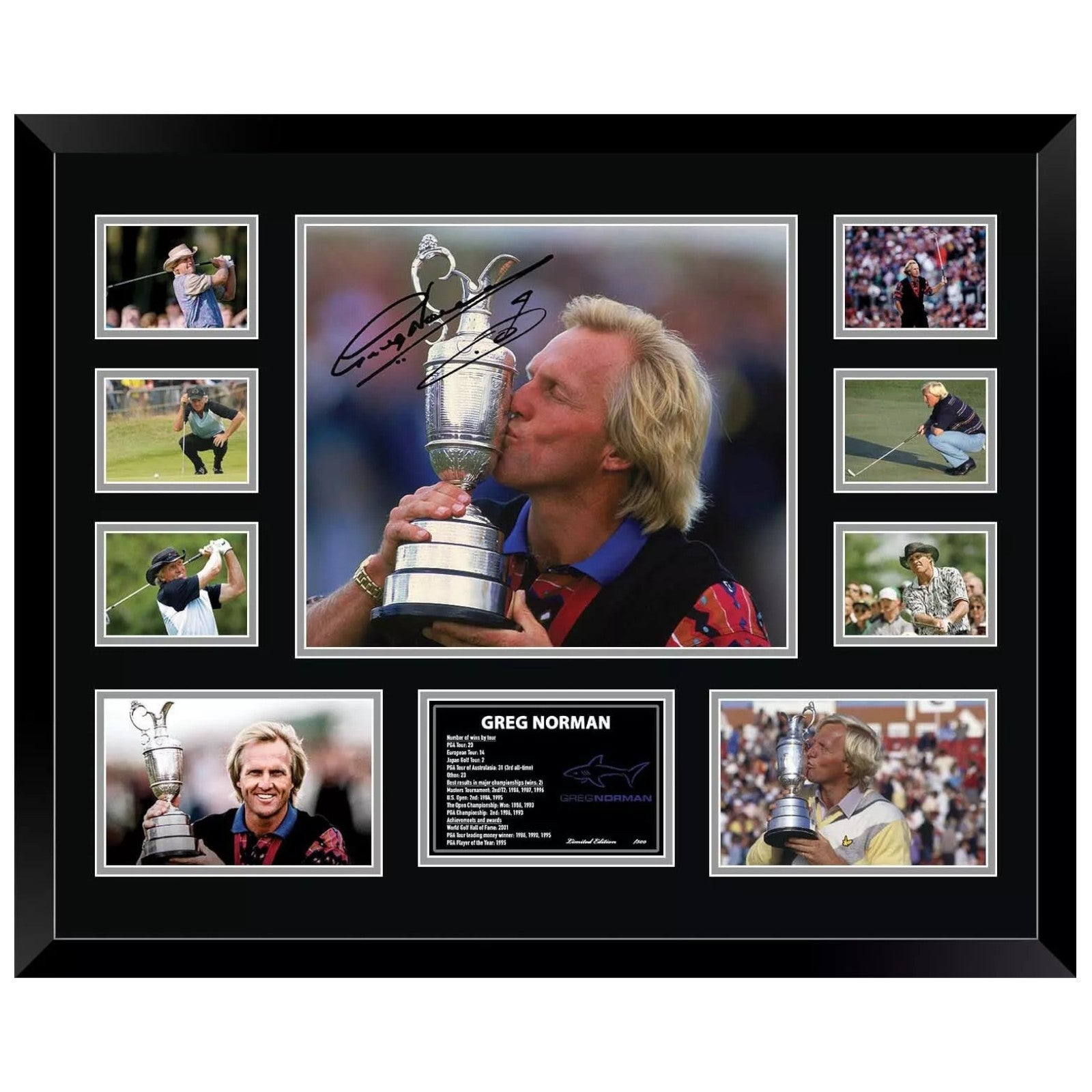 Greg Norman 'The Shark' Signed Limited Photo Memorabilia Frame - My Store