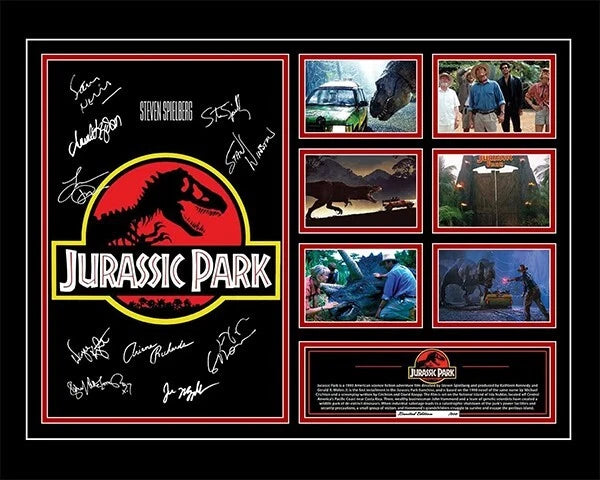 JURASSIC PARK ORIGINAL 1993 Signed Limited Photo Memorabilia Wooden Frame - My Store