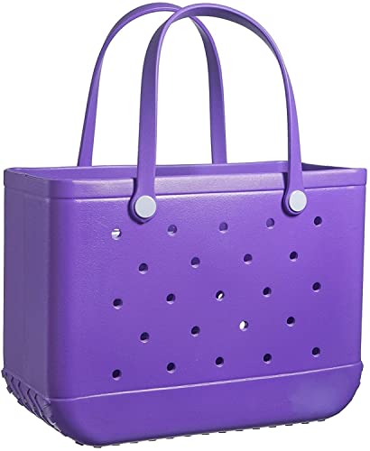 35cm Beach Bag Large Rubber Tote BagWaterproof Washable Open Women Croc Bag Hand Bag Beach Pool Yoga - My Store