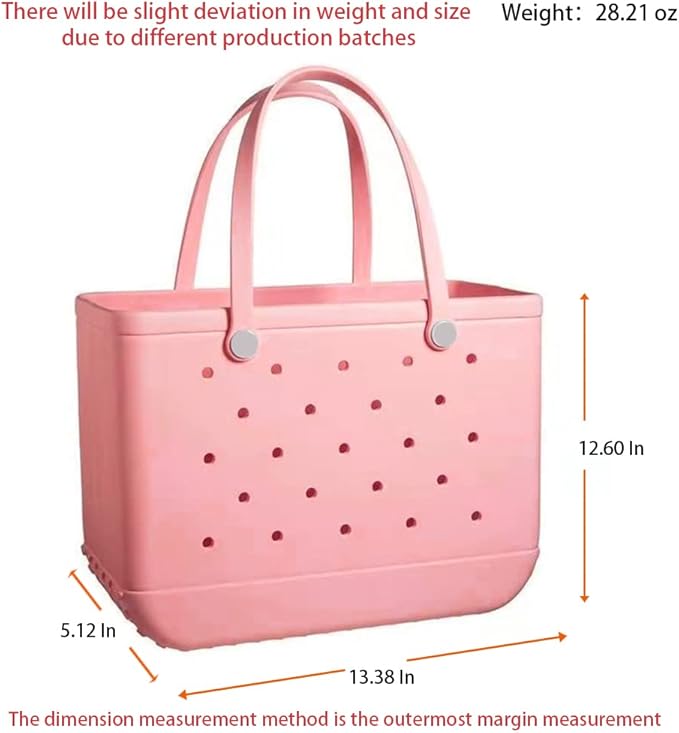 35cm Beach Bag Large Rubber Tote BagWaterproof Washable Open Women Croc Bag Hand Bag Beach Pool Yoga - My Store