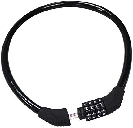Bike code Lock Cable 4 Digit Resettable Combination Security Cable Lock Self Coiling Cable Lock Bike Bicycle - My Store