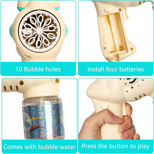 24cm Bubble Gun Bubble Maker Blower Blaster Bubble Machine Unicorn Bubble Machine - My Store