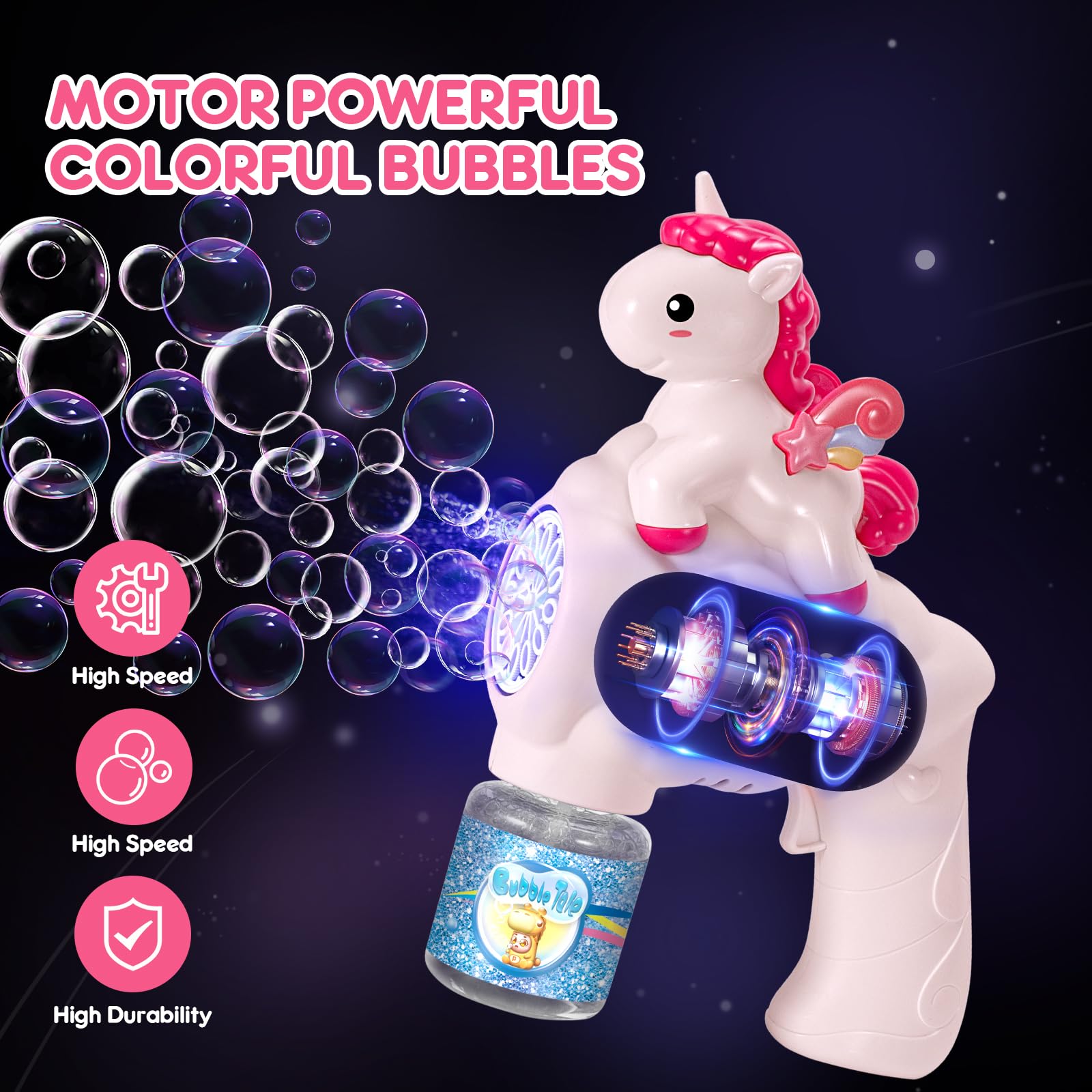 24cm Bubble Gun Bubble Maker Blower Blaster Bubble Machine Unicorn Bubble Machine - My Store