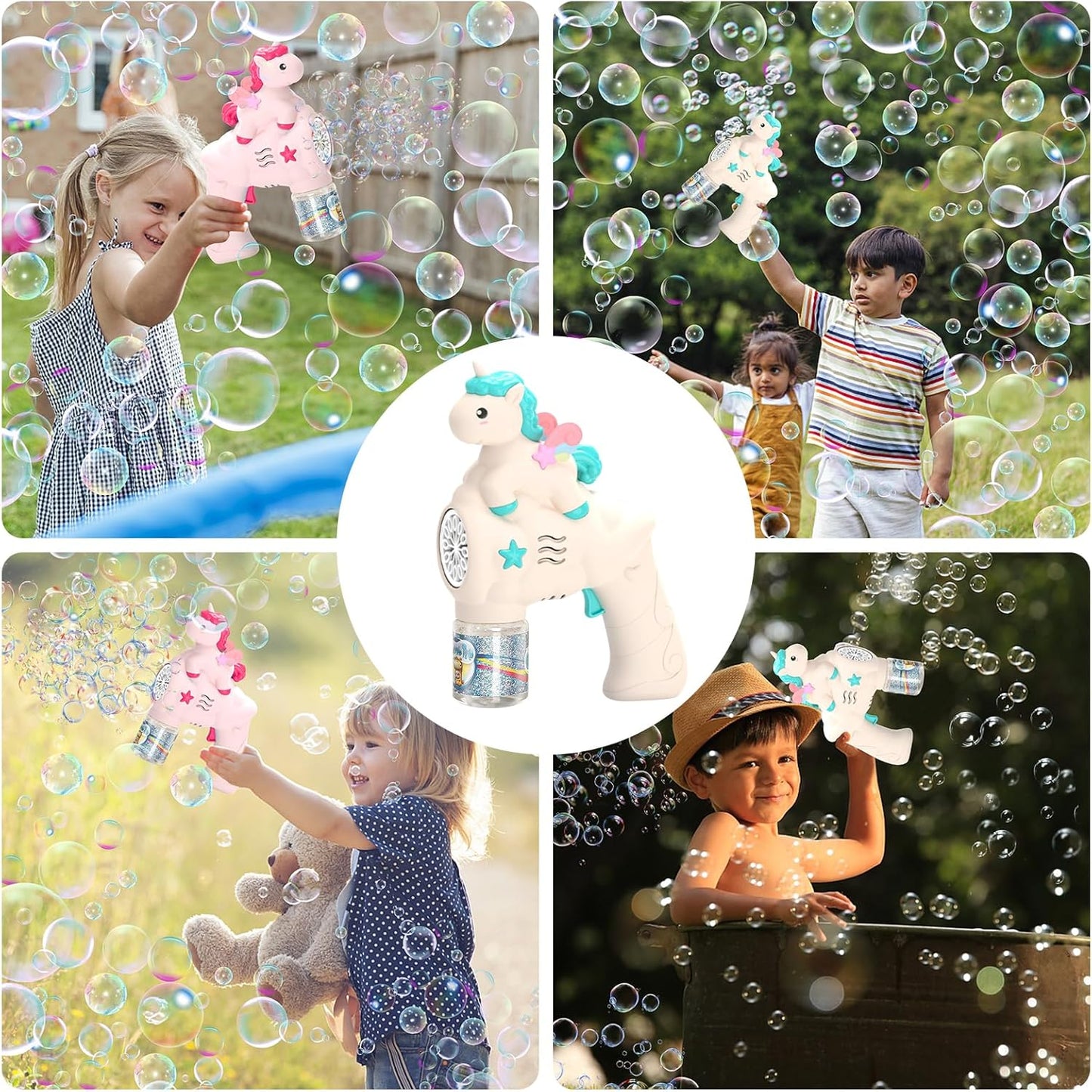 24cm Bubble Gun Bubble Maker Blower Blaster Bubble Machine Unicorn Bubble Machine - My Store