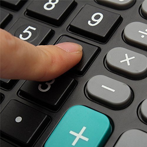 Solar Electronic Desk Calculator Extra Large Display Business Battery 12 Digit - Homeware Discounts