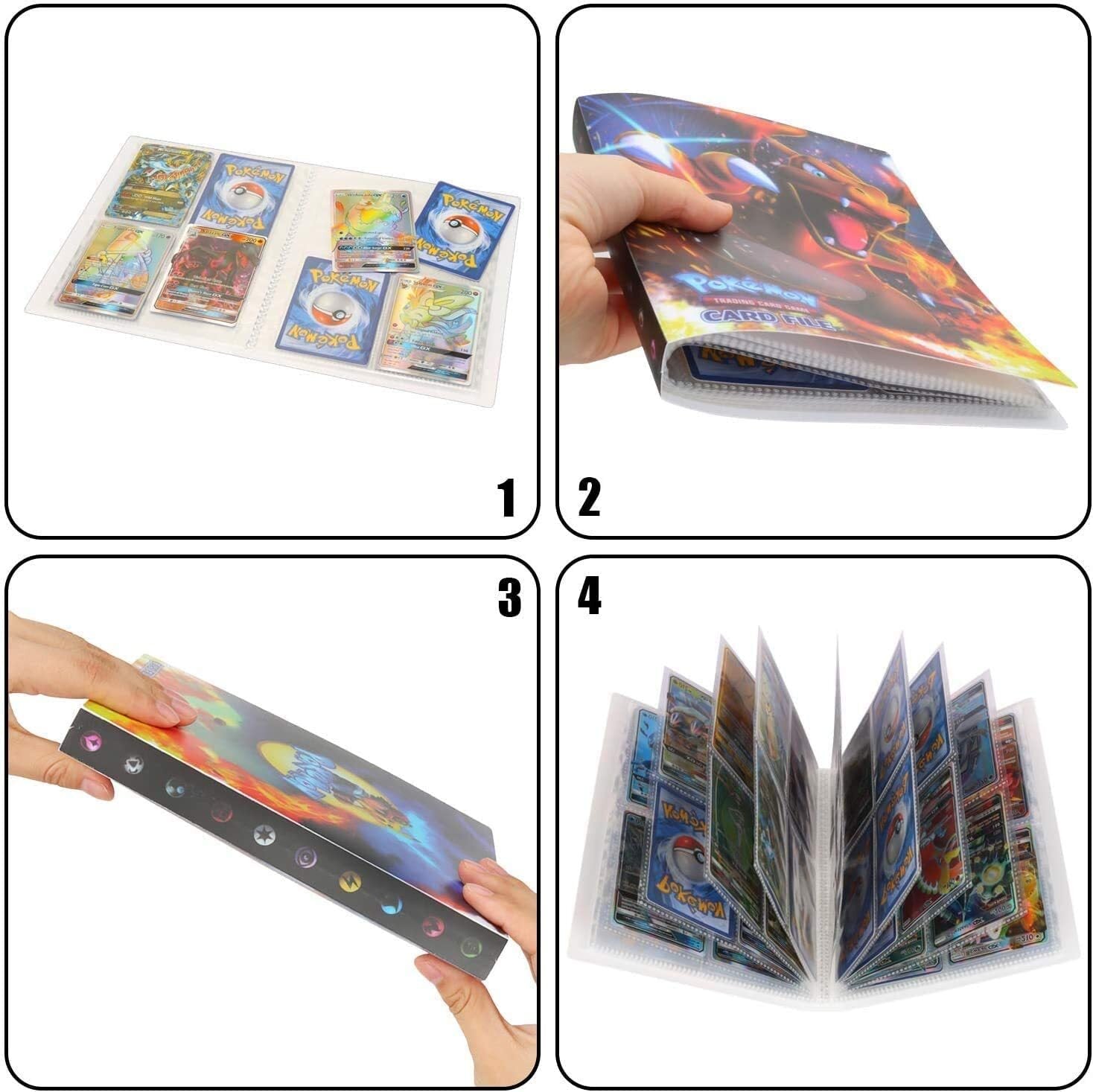 Trading card Album Book Sleeve 240 Cards Holder Booklet For Collecting Cards Binder - Homeware Discounts