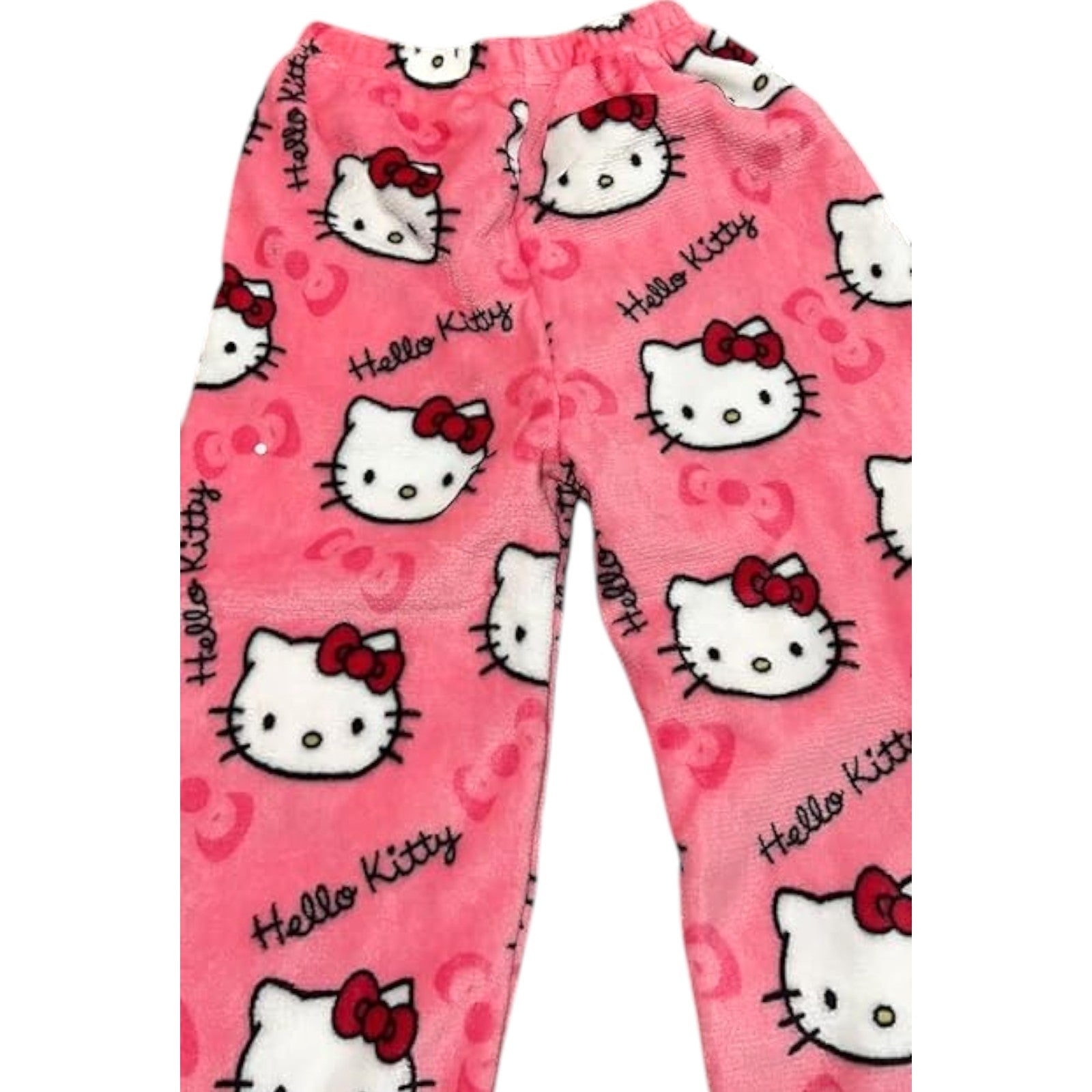 Hello Kitty Pajama Pants Women's Flannel winter Pajamas Bottoms Girls Soft Comfy Sleep Lounge Fuzzy Long Pant - My Store