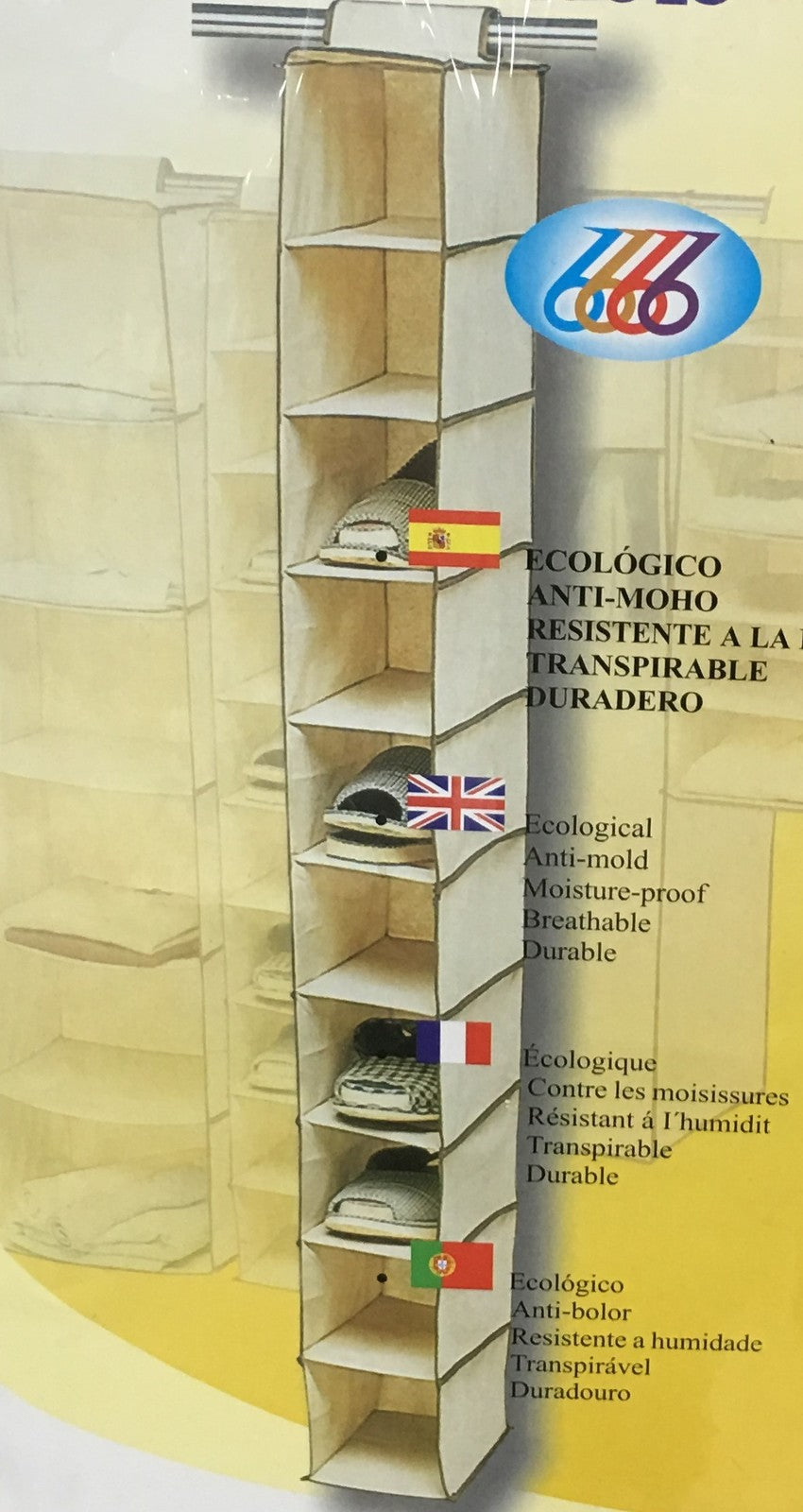 Clothes Hanging Organizer Multi-layer Shoes Wardrobe Storage Pouch Hanger Bag Non-Woven Fabric Hanging Bag Foldable - Homeware Discounts