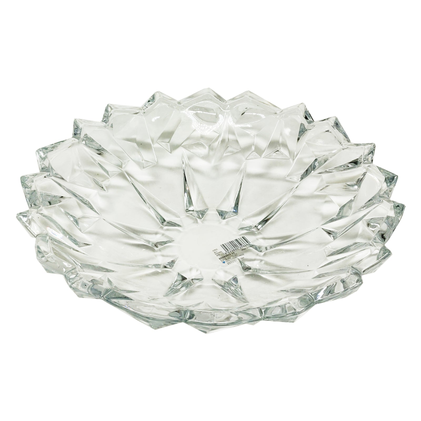 Crystal Bowl Fruit Decoration Shallow Large - 32CM - Homeware Discounts