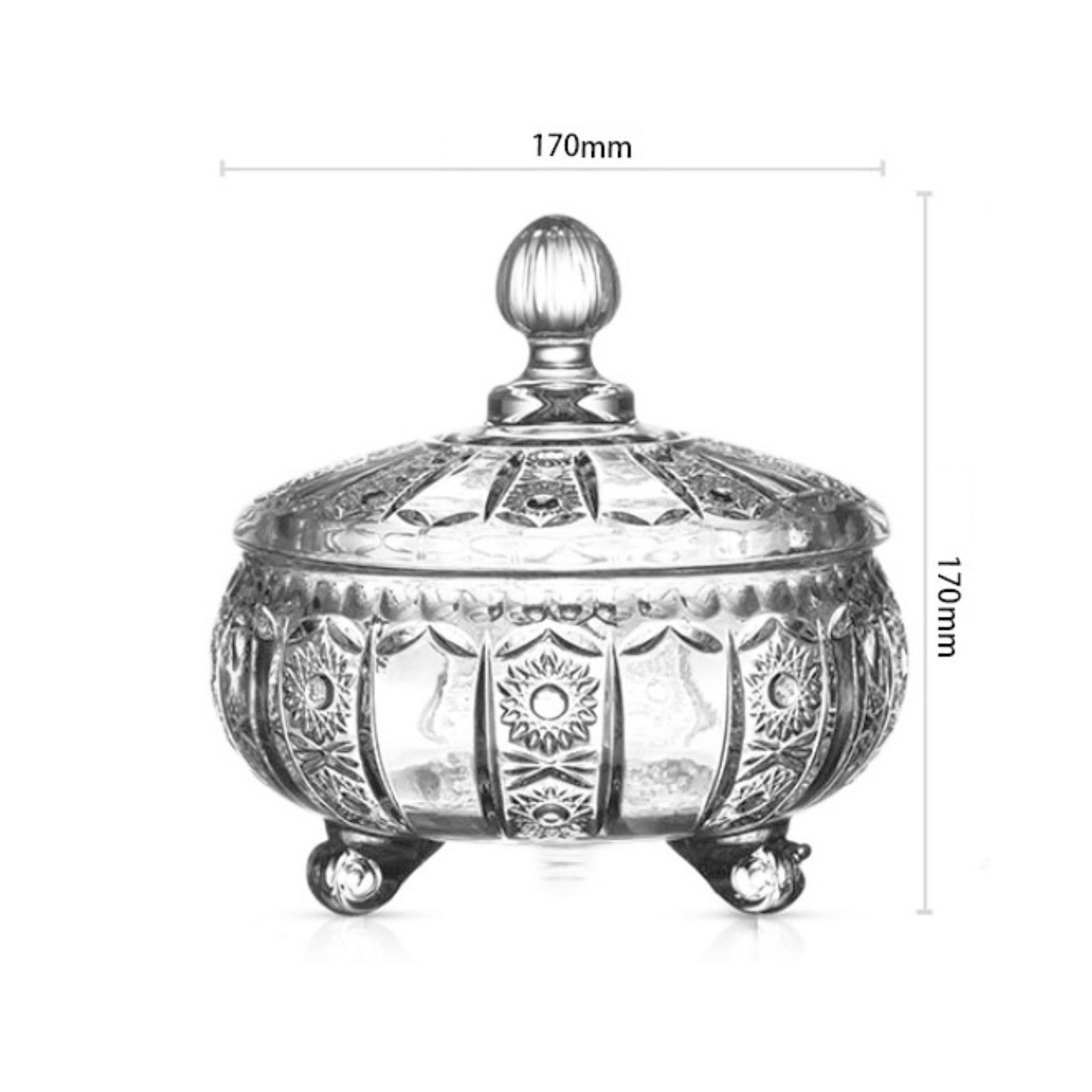 Delisoga Crystal Bowl Fruit Decoration - 18CM - Homeware Discounts