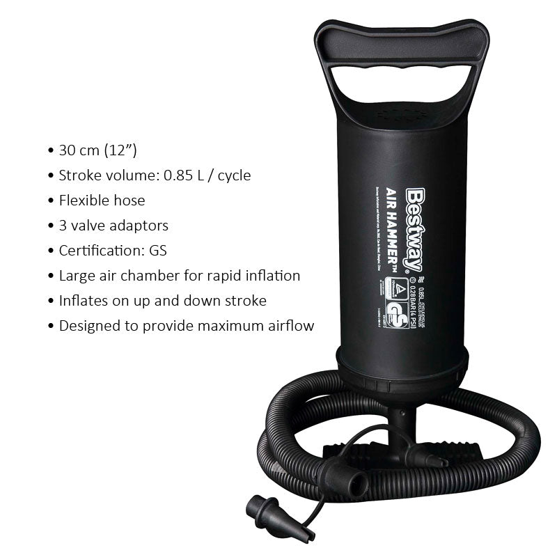 Bestway 30cm Air Hammer Inflation Pump Hand Pump - Homeware Discounts