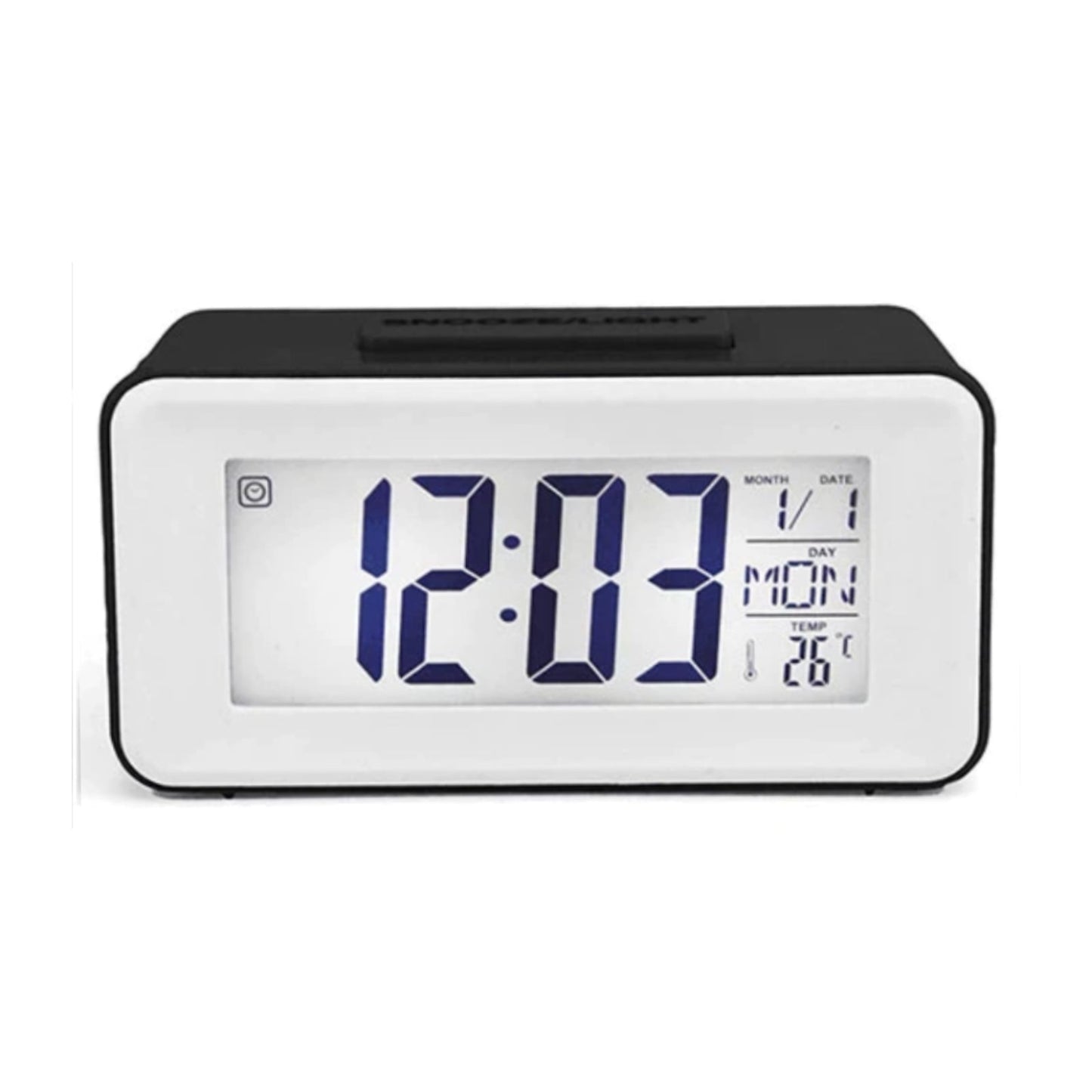 Digital LCD Backlight Display Clock With Calender, Temperature and Alarm - Homeware Discounts