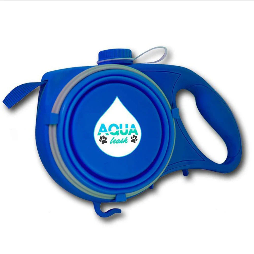 Aqua Leash multi function Dog Leash Built-in Water Bottle Collapsible Bow Waste Bag Dispenser nonretractable Dog Leash - Homeware Discounts