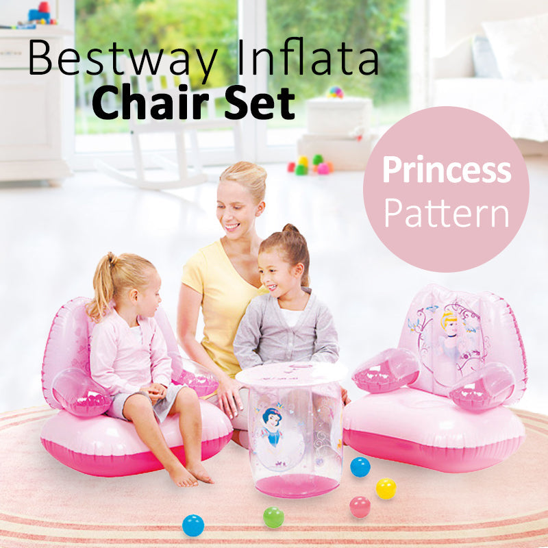 Bestway Disney Cinderella Princess Inflatable Kids Chair play Set - Homeware Discounts