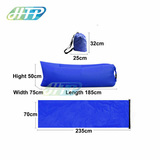 Air Beach Bed Sleeping Bag Lazy Chair Lounge Beach Sofa Bed Inflatable Camping - My Store