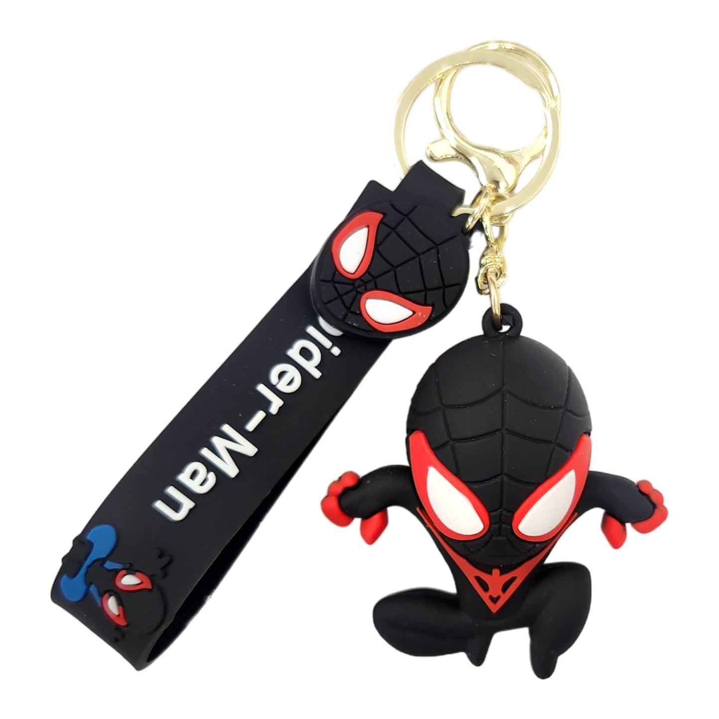 Black Spider Man Kids Key Chain Keyring - Homeware Discounts