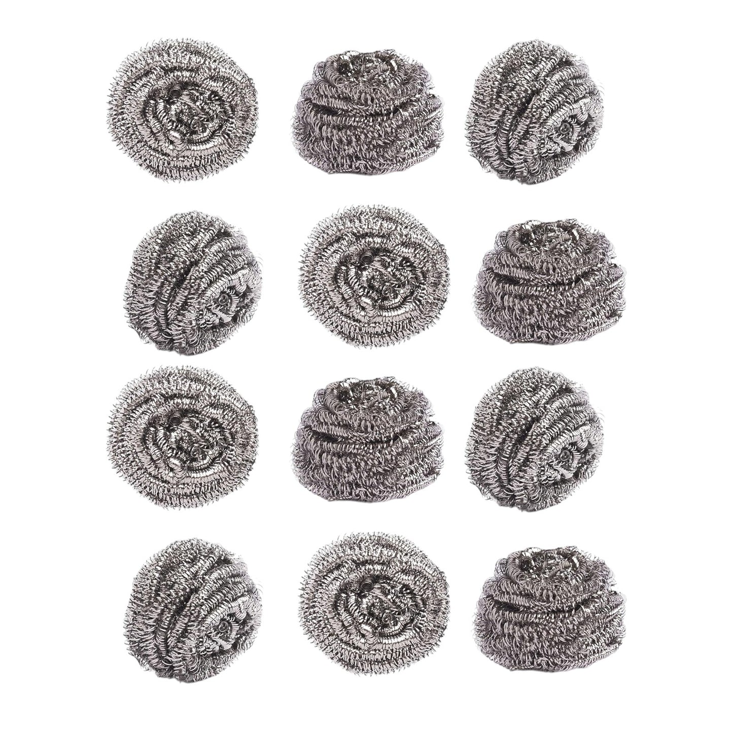 12-Pack Kitchen Cleaning Tool Stainless Steel Wire Balls Scouring Pad Scourer - My Store