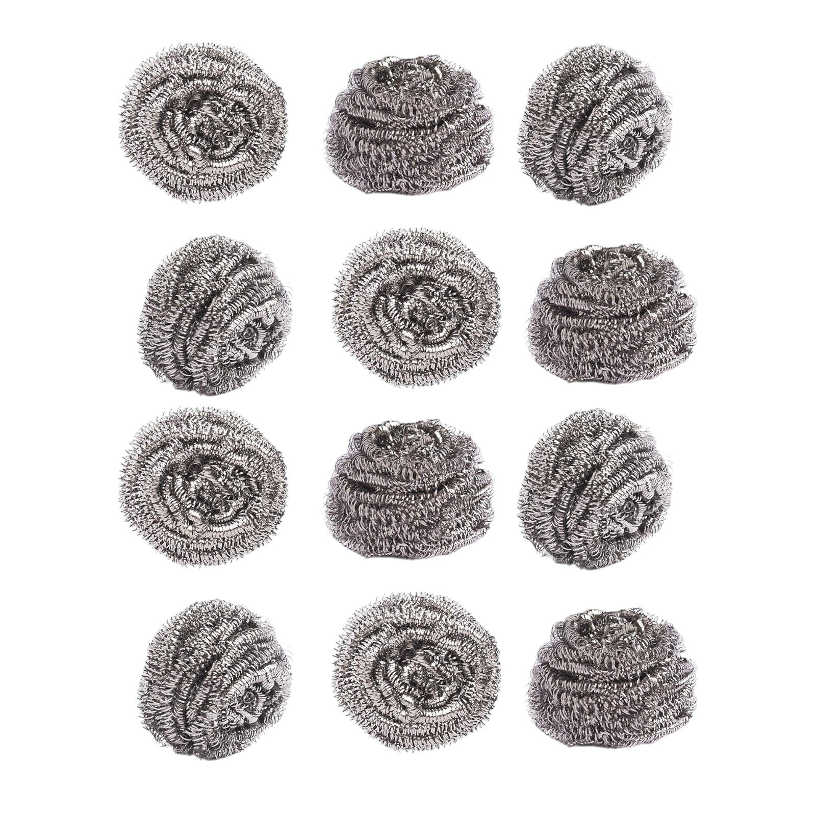 12-Pack Kitchen Cleaning Tool Stainless Steel Wire Balls Scouring Pad Scourer - My Store