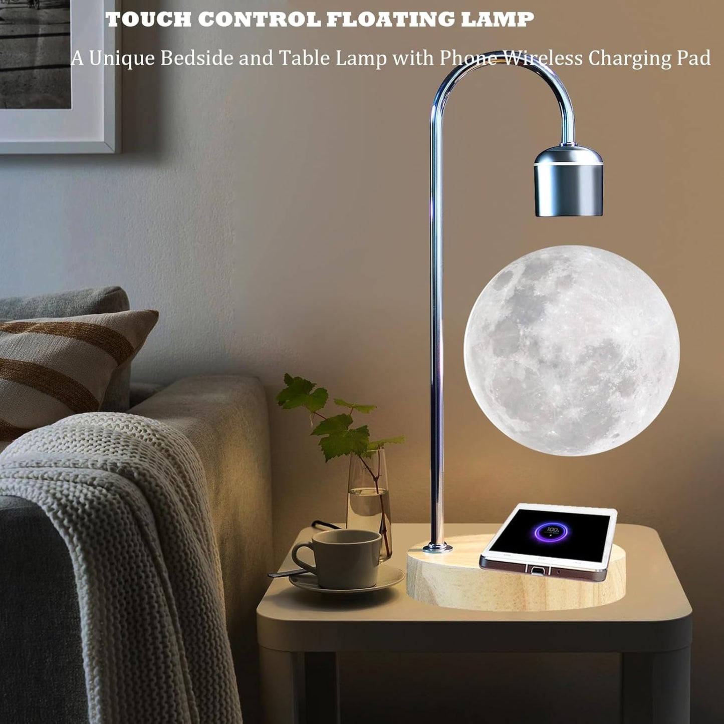 Magnetic Levitating Moon Lamp Zero Gravity Floating Light - Homeware Discounts