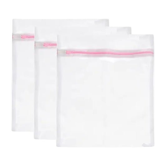 3-Set Zipped Laundry Washing Bag Net Mesh Socks Bra Clothes Socks Underwear Laundry Pouch - My Store