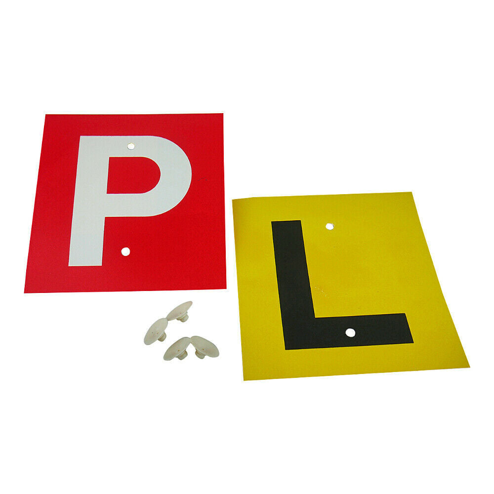 2 in 1 Reversible 2pcs Learners Plates Driver L and red P plates Suction Cups (VIC) - Homeware Discounts