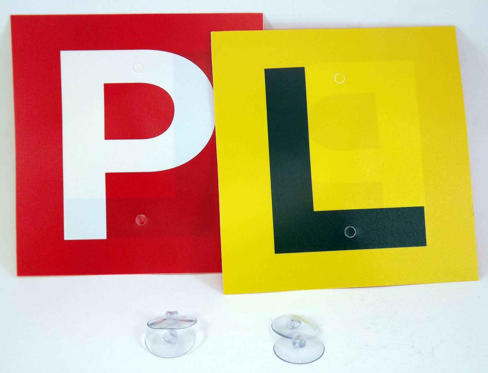 2 in 1 Reversible 2pcs Learners Plates Driver L and red P plates Suction Cups (VIC) - Homeware Discounts